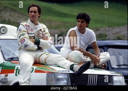 Alessandro Alex Fiorio (ITA) Luigi Pirollo (ITA) Fiat uno Turbo GRA Jolly Club Foto Stock