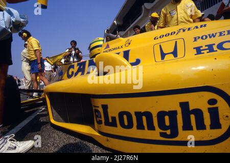 Ayrton Senna da Silva (BRA) Lotus 99T Honda Foto Stock