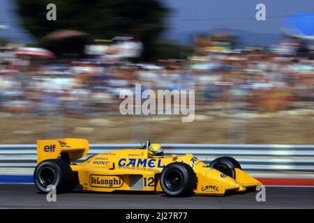 Ayrton Senna da Silva (BRA) Lotus 99T Honda Foto Stock