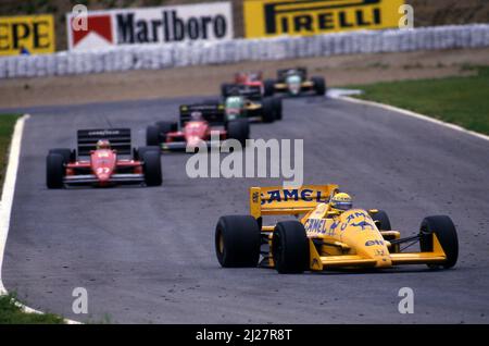 Ayrton Senna da Silva (BRA) Lotus 99T Honda Foto Stock