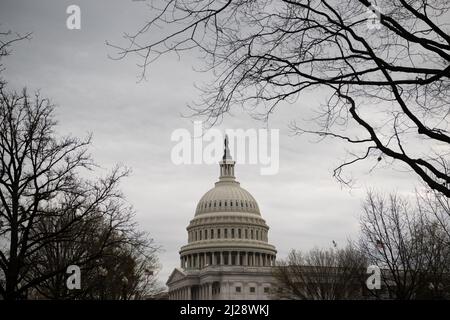 Washington, Stati Uniti. 30th Mar 2022. Una visione generale del Campidoglio degli Stati Uniti, a Washington, DC, mercoledì 30 marzo, 2022. (Graeme Sloan/Sipa USA) Credit: Sipa USA/Alamy Live News Foto Stock