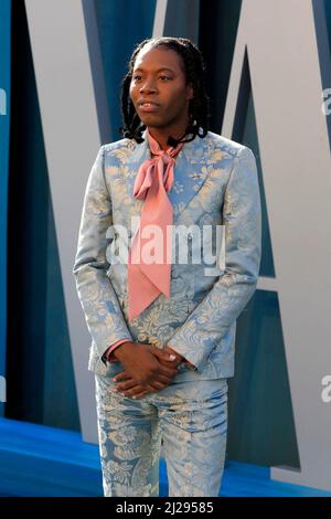 Beverly Hills, California. 27th Mar 2022. Jeremy o Harris al After-party per Vanity Fair Oscar Party - Arrivi 1, Wallenberg Center for the Performing Arts, Beverly Hills, CA 27 marzo 2022. Credit: Priscilla Grant/Everett Collection/Alamy Live News Foto Stock