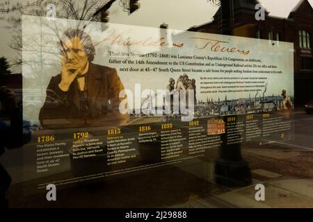 Thaddeus Stevens e Lydia Hamilton Smith, sito storico di Lancaster, Pennsylvania Foto Stock