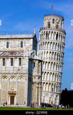 La Torre Pendente e il Duomo di Pisa Italia Foto Stock