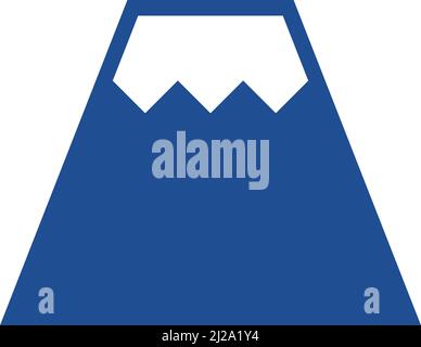 Icona semplice del Monte Fuji. Vettore modificabile. Illustrazione Vettoriale