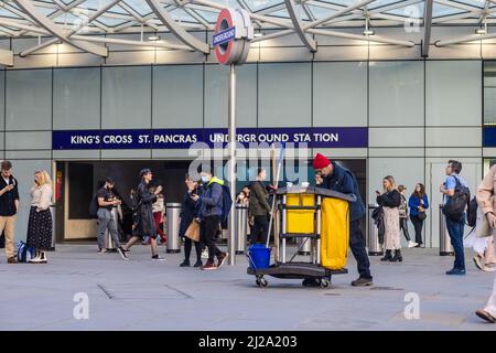 Londra intorno a Kings Cross Horse Guards e Trafalgar Square Foto Stock