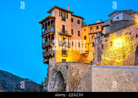 Case pensili (casas colgadas), Cuenca, Castilla-la Mancha, Spagna Foto Stock