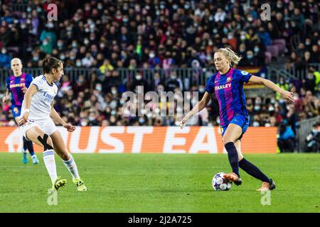 Frigolina Rolfo del FC Barcelona durante la UEFA Women's Champions League, quarti di finale, partita di calcio a 2nd gambe tra il FC Barcelona e il Real Madrid CF il 30 marzo 2022 allo stadio Camp Nou di Barcellona, Spagna - Foto: Javier Borrego/DPPI/LiveMedia Foto Stock