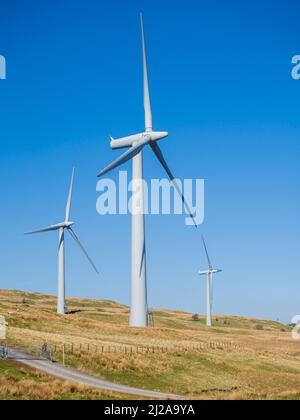 19.03.2022 Lambrigg Windfarm, Cumbria, Regno Unito. Editoriale. IL PARCO EOLICO DI LAMBRIGG PUÒ ESSERE VISTO DALLO SVINCOLO 37 DEL M6, ADIACENTE A LAMBRIGG FELL, UN'ERBOSA Foto Stock