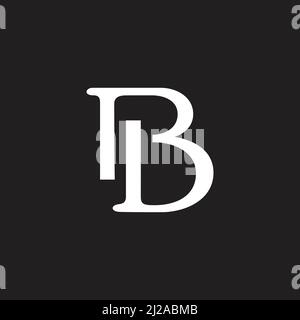 lettera bp vettore di logo di curve di font collegate semplici Illustrazione Vettoriale