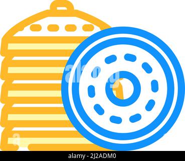 chip per l'illustrazione vettoriale dell'icona a colori per l'addestramento Illustrazione Vettoriale