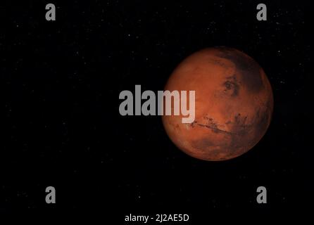 Pianeta rosso Marte. Esplorazione dello spazio. Foto Stock