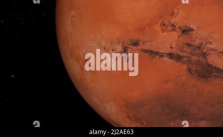 Pianeta rosso Marte. Esplorazione dello spazio. Foto Stock
