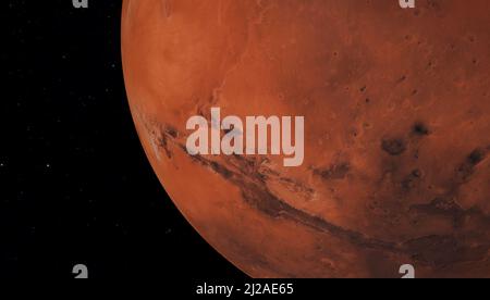 Pianeta rosso Marte. Esplorazione dello spazio. Foto Stock