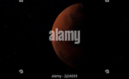 Pianeta rosso Marte. Esplorazione dello spazio. Foto Stock