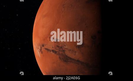 Pianeta rosso Marte. Esplorazione dello spazio. Foto Stock