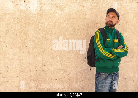 HURGHADA, EGITTO - 19.02.2022: Tifoso del Brasile Foto Stock
