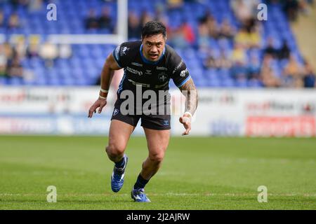 Warrington, Inghilterra - 27th marzo 2022 - Tinirau Arona di Wakefield Trinity. Rugby League Betfred Challenge Cup Warrington Wolves vs Wakefield Trinity all'Halliwell Jones Stadium, Warrington, Regno Unito Dean Williams Foto Stock