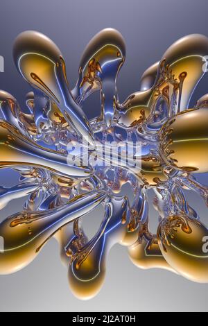 3D Art Metall Foto Stock