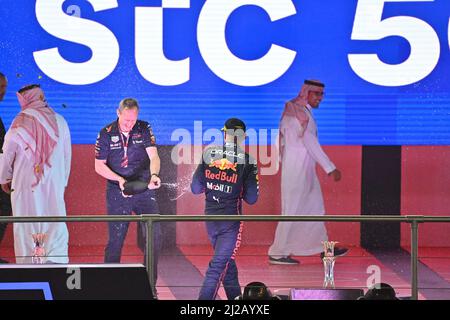 Jeddah, Arabia Saudita. 26th Mar 2022. Paul Monaghan (GBR, Oracle Red Bull Racing), #1 Max Verstappen (NLD, Oracle Red Bull Racing), Gran Premio d'Arabia Saudita F1 al circuito Jeddah Corniche il 26 marzo 2022 a Jeddah, Arabia Saudita. (Foto di ALTO DUE) credito: dpa/Alamy Live News Foto Stock