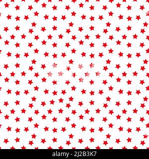 Pattern senza giunture di stelle rosse. Modello per sfondi semplici. Stile piatto Illustrazione Vettoriale