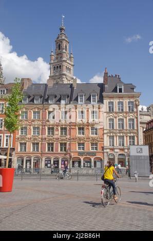 Lille Agosto 2018: Il centro storico di Lille Foto Stock