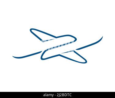 Volo di partenza, arrivo e traffico occupato con simbolo degli aerei di decollo e atterraggio Illustrazione Vettoriale