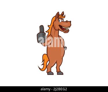 Un cavallo o uno stallone che raccomanda l'illustrazione di Gesture Illustrazione Vettoriale
