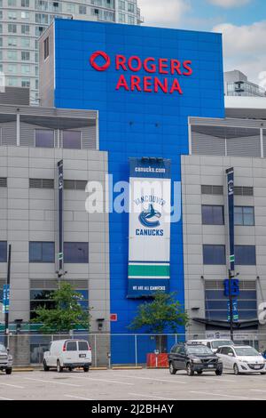 Rogers Arena Vancouver Canada sede della squadra di hockey su ghiaccio NHL Vancouver Canucks Foto Stock