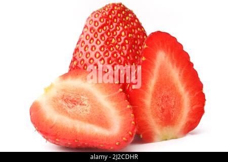 Fragola isolati su sfondo bianco Foto Stock