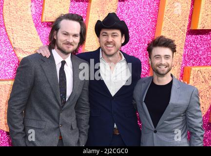 Londra, Regno Unito. 31st Mar 2022. 31st marzo 2022, Londra, Regno Unito. Adam Nee, Aaron Nee e Daniel Radcliffe hanno partecipato allo Screening speciale di Lost City UK a Cineworld, Leicester Square, Londra. Credit: Doug Peters/Alamy Live News Foto Stock