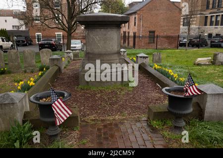 Tomba di Thaddeus Stevens nel cimitero di Shreiner, Lancaster, Pennsylvania Foto Stock