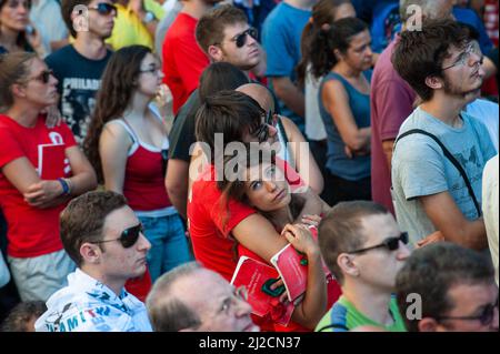 Palermo, Italia 19/07/2012: Ventesimo anniversario dei massacri del '92. Presidio in via D'Amelio. ©Andrea Sabbadini Foto Stock