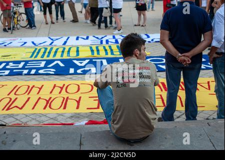 Palermo, Italia 19/07/2012: Ventesimo anniversario dei massacri del '92. Fiaccolata organizzata da giovani Italia. ©Andrea Sabbadini Foto Stock