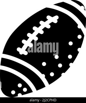 palla american football gioco accessorio glifo icona vettore illustrazione Illustrazione Vettoriale