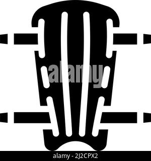 illustrazione del vettore dell'icona glifo di protezione delle gambe Illustrazione Vettoriale