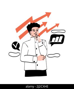 Persona con pensieri e sentimenti diversi Illustrazione Vettoriale