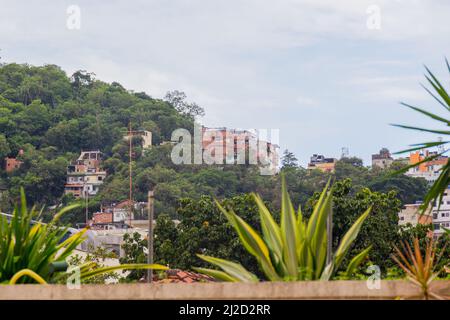 Tabajara Hill favela a Rio de Janeiro, Brasile. Foto Stock