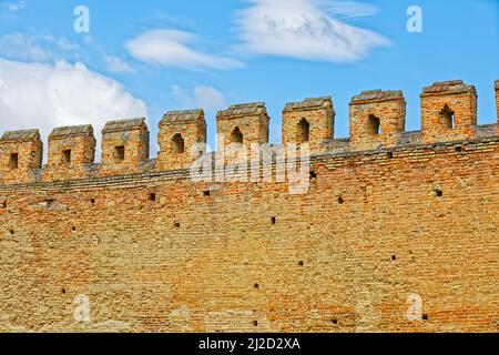 Il castello di Ilok parete di difesa dettaglio nel nord-est della Croazia Foto Stock