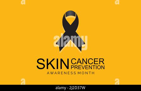 Mese della consapevolezza del cancro della pelle e del melanoma. Maggio prevenzione e consapevolezza concetto per banner, carte e background design. Illustrazione Vettoriale