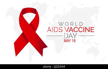 Giornata mondiale del vaccino contro l'AIDS. Concetto annuale di giornata di sensibilizzazione sui vaccini contro l'HIV per banner, poster, cartoncino e disegno di fondo. Illustrazione Vettoriale