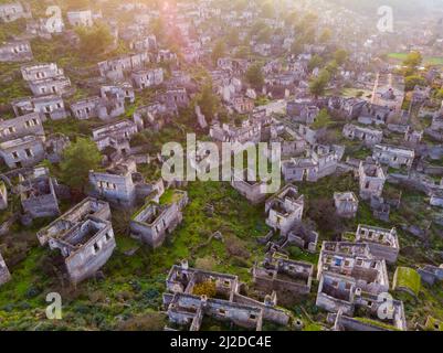 città fantasma di Kayakoy in Turchia Foto Stock