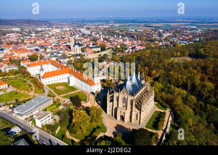 Vista dal drone di Kutna Hora Foto Stock