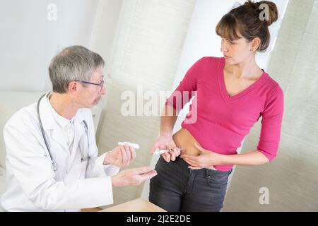 Trattamento del diabete Foto Stock