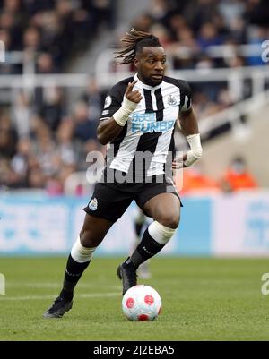 Foto dell'archivio del 05-03-2022 di Allan Saint-Maximin del Newcastle United. Eddie Howe ha detto a Newcastle in avanti Allan Saint-Maximin di concentrarsi su ciò che fa meglio come egli tenta di riscoprire la sua forma elettrizzante migliore. Data di emissione: Venerdì 1 aprile 2022. Foto Stock