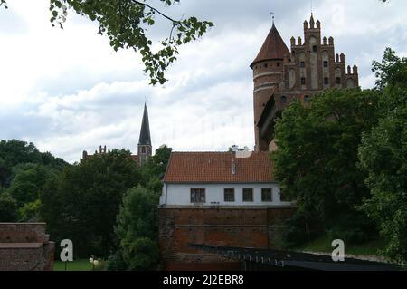 Olsztyn, Warmia, Polonia, Polen, Polska, Zamek Kapituły Warmińskiej w Olsztynie, Zamek Olsztyński; Castello di Olsztyn, Castello di Warmian Cattedrale Capitolo Foto Stock