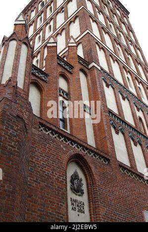 Olsztyn, Warmia, Polonia, Polen, Polska, Kathralbasilika St. Jakob, Bazylika konkatedralna św. Jakuba w Olsztynie, Basilica di San Giacobbe a Olsztyn Foto Stock