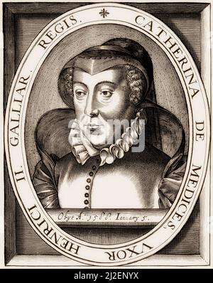 Caterina de' Medici, 1519 – 1589, nobildonna italiana, regina consorte di Francia Foto Stock