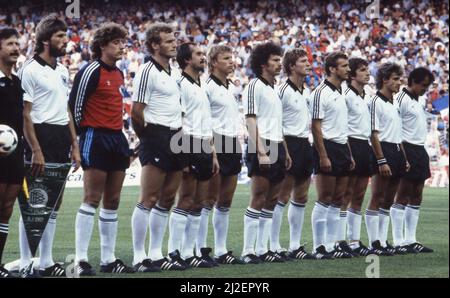 Coppa del mondo di calcio 1982 in Spagna, semifinali, semifinali, Germania - Francia 8:7 NE (3:3, 5:4) Coppa del mondo di calcio 1982 in Spagna, semifinali, Â Foto Stock