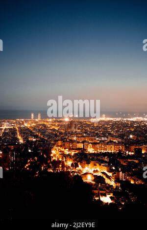 Vista dal Bunkers el Carmel a Barcellona Foto Stock
